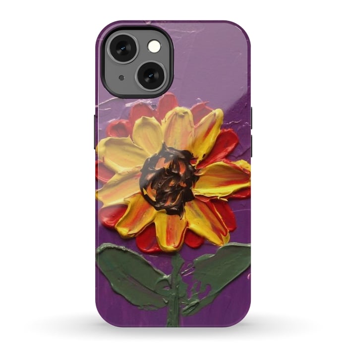 iPhone 13 StrongFit Sunflower acrylic painting by ArtKingdom7