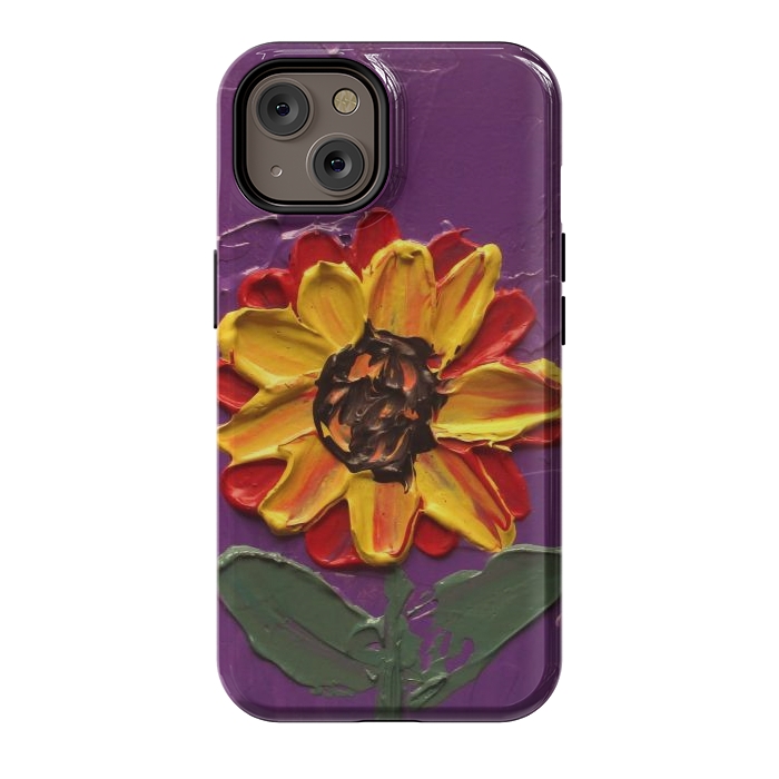 iPhone 14 StrongFit Sunflower acrylic painting by ArtKingdom7