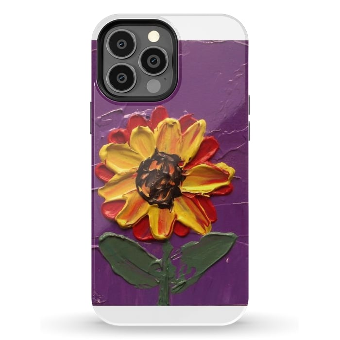 iPhone 13 Pro Max StrongFit Sunflower acrylic painting by ArtKingdom7