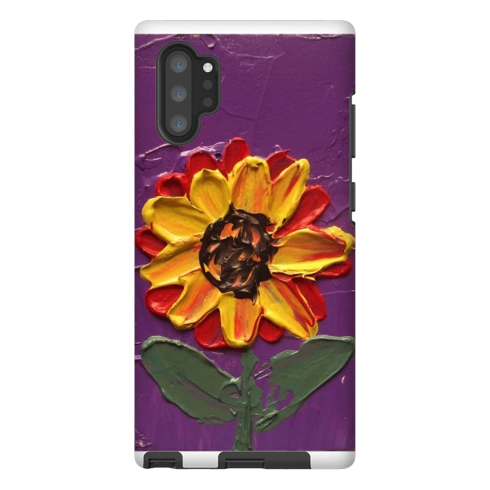 Galaxy Note 10 plus StrongFit Sunflower acrylic painting by ArtKingdom7