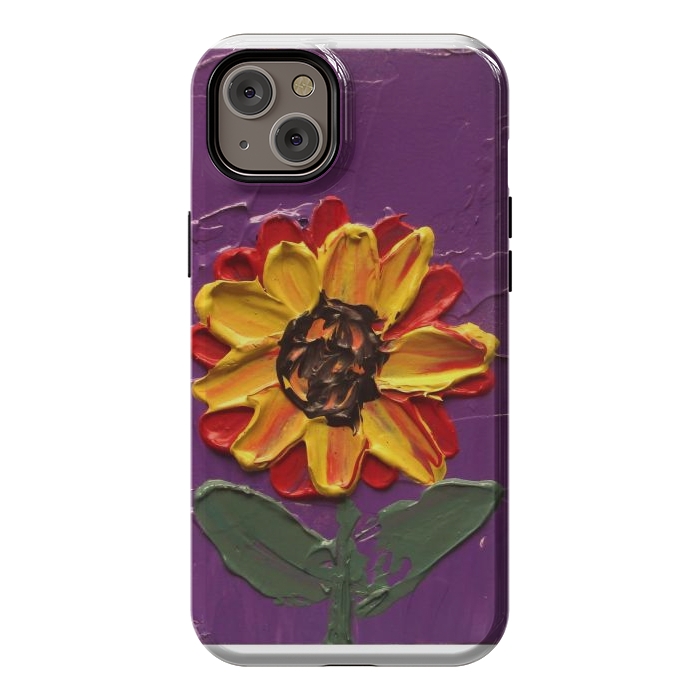iPhone 14 Plus StrongFit Sunflower acrylic painting by ArtKingdom7