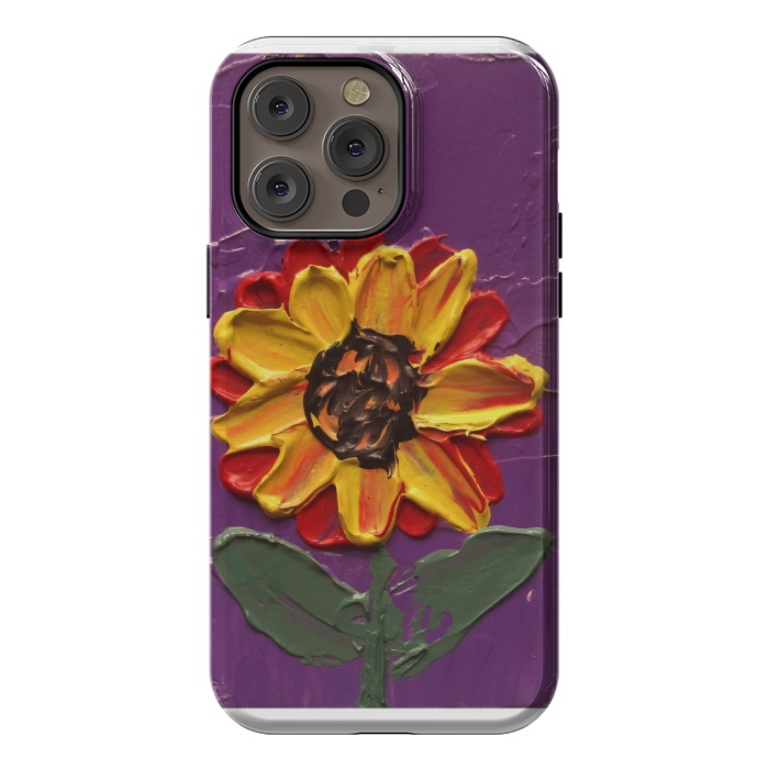 iPhone 14 Pro max StrongFit Sunflower acrylic painting by ArtKingdom7