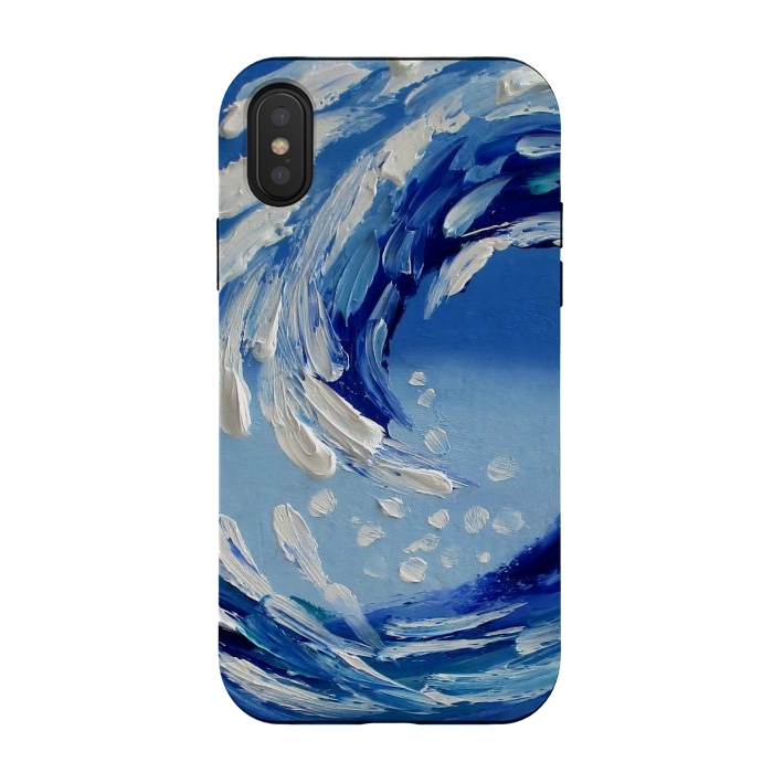 iPhone Xs / X StrongFit Seascape painting oil textural  by ArtKingdom7