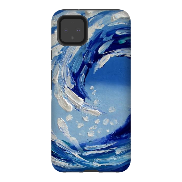 Pixel 4XL StrongFit Seascape painting oil textural  by ArtKingdom7