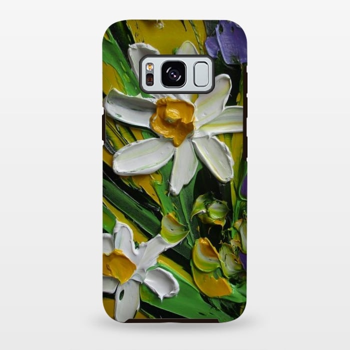 Galaxy S8 plus StrongFit Impasto flowers oil art original by ArtKingdom7
