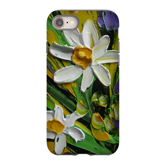iPhone 8 StrongFit Impasto flowers oil art original by ArtKingdom7