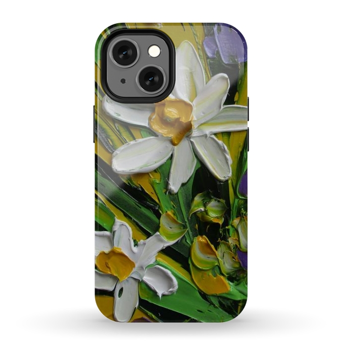 iPhone 12 mini StrongFit Impasto flowers oil art original by ArtKingdom7