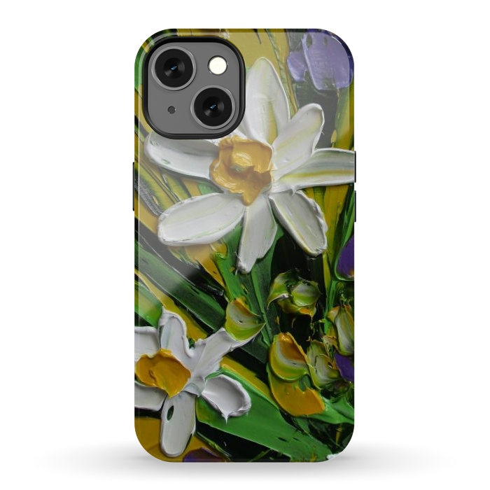 iPhone 13 StrongFit Impasto flowers oil art original by ArtKingdom7