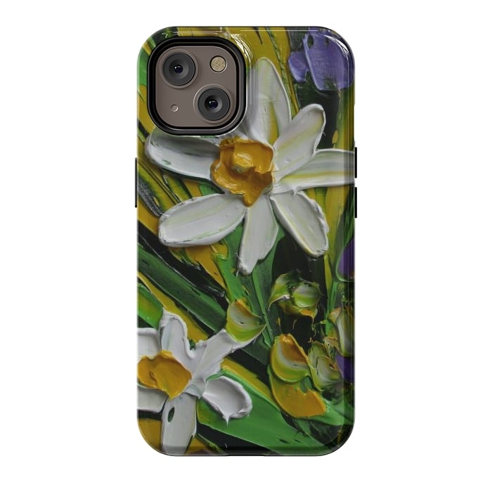 iPhone 14 StrongFit Impasto flowers oil art original by ArtKingdom7