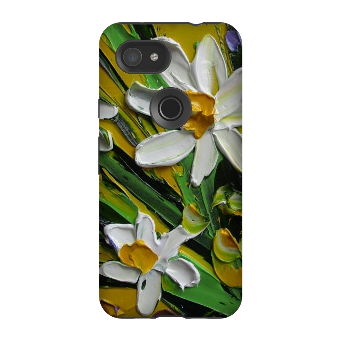Pixel 3A StrongFit Impasto flowers oil art original by ArtKingdom7