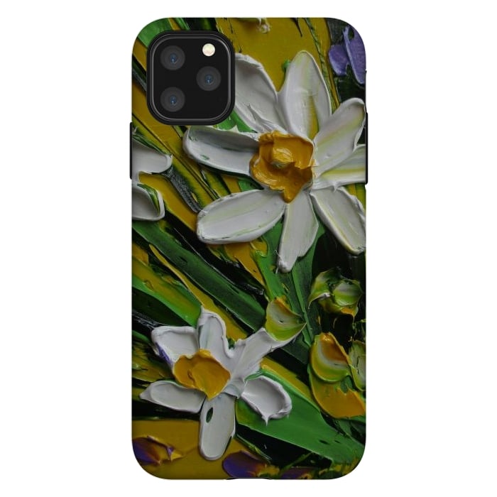 iPhone 11 Pro Max StrongFit Impasto flowers oil art original by ArtKingdom7