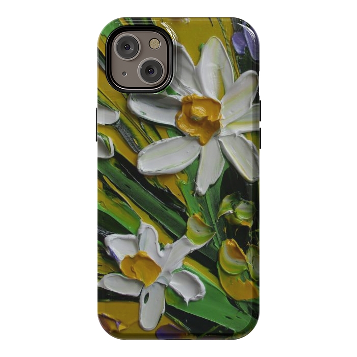 iPhone 14 Plus StrongFit Impasto flowers oil art original by ArtKingdom7