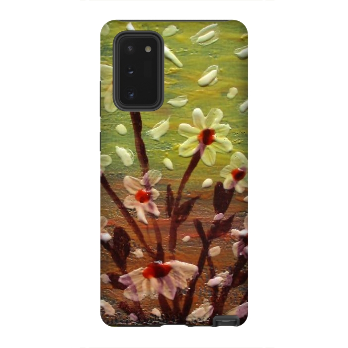 Galaxy Note 20 StrongFit Daisies stained glass art original acrylic by ArtKingdom7