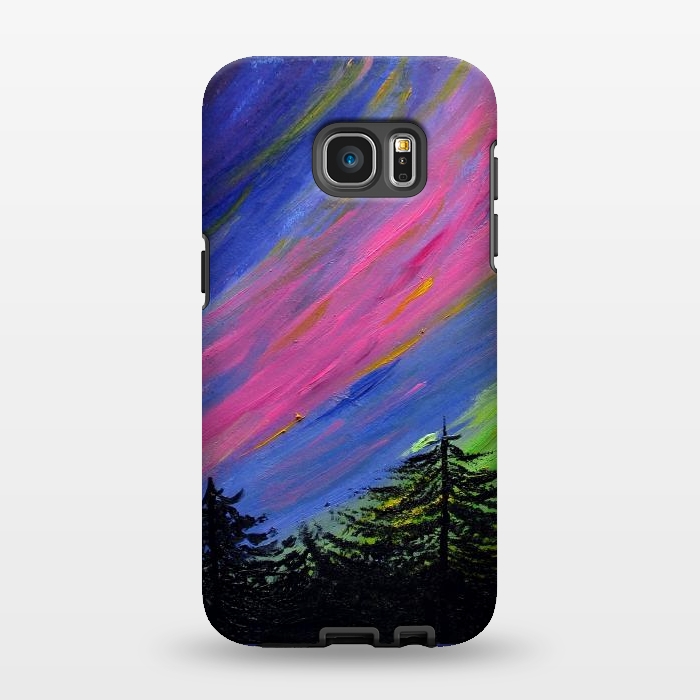 Galaxy S7 EDGE StrongFit Aurora Borealis oil painting by ArtKingdom7