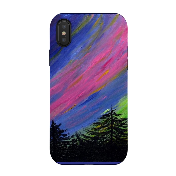 iPhone Xs / X StrongFit Aurora Borealis oil painting by ArtKingdom7
