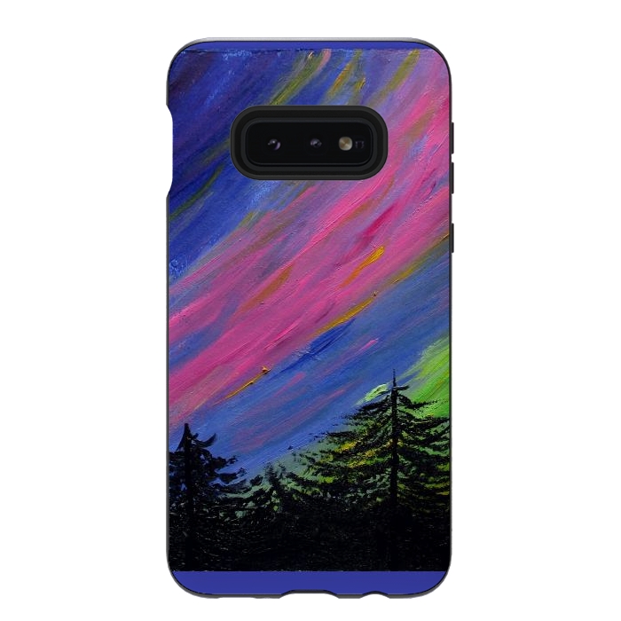 Galaxy S10e StrongFit Aurora Borealis oil painting by ArtKingdom7