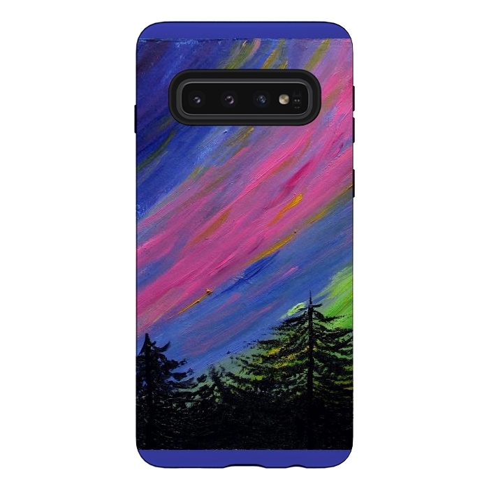 Galaxy S10 StrongFit Aurora Borealis oil painting by ArtKingdom7