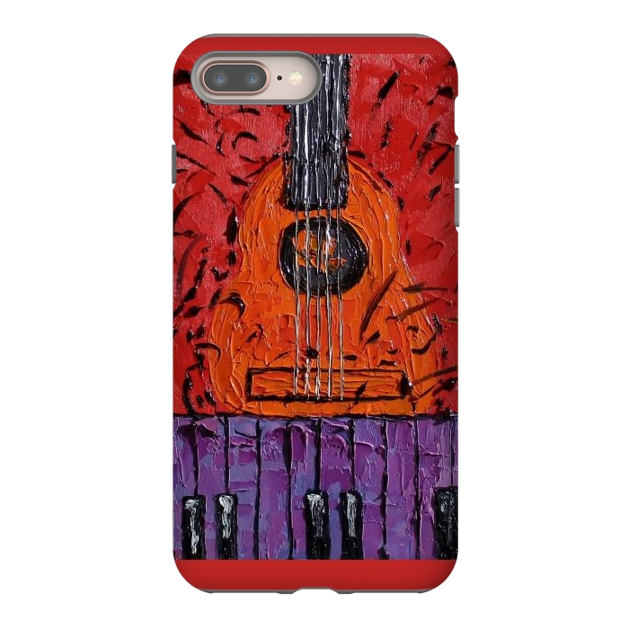iPhone 7 plus StrongFit Guitar oil painting,  palette knife art by ArtKingdom7