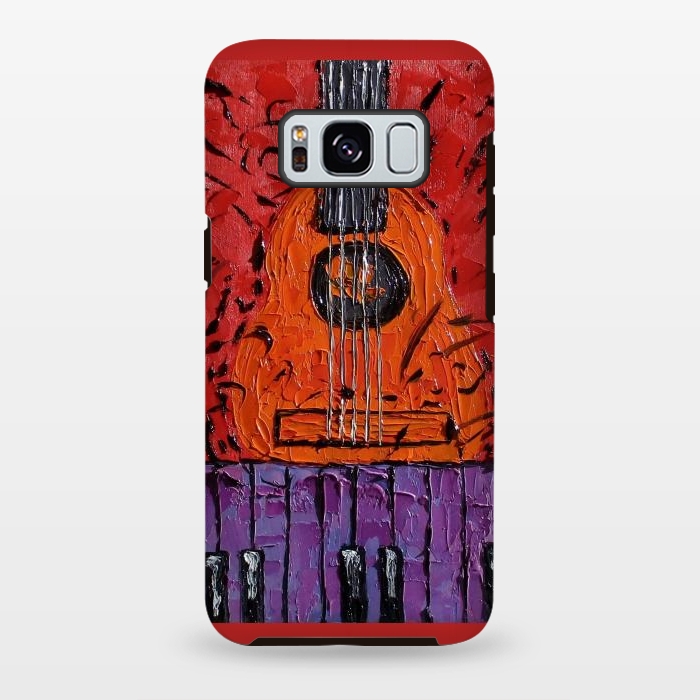 Galaxy S8 plus StrongFit Guitar oil painting,  palette knife art by ArtKingdom7