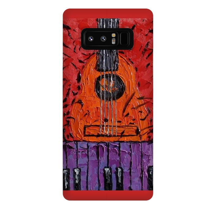 Galaxy Note 8 StrongFit Guitar oil painting,  palette knife art by ArtKingdom7