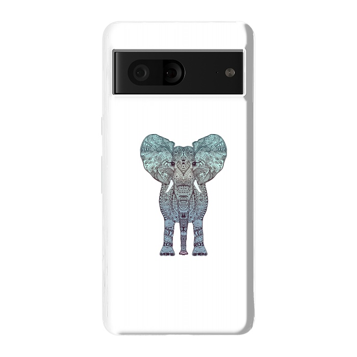 Pixel 7 StrongFit Elephant Blue by Monika Strigel