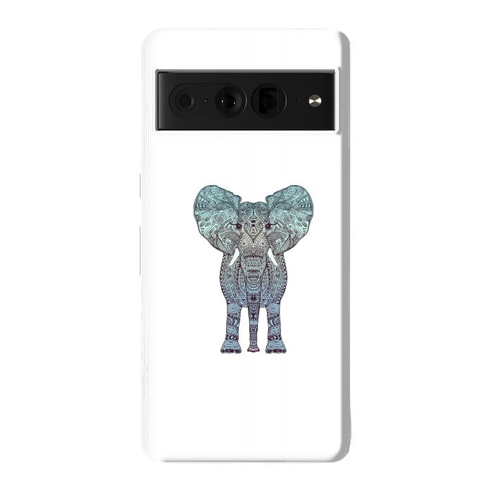 Pixel 7 Pro StrongFit Elephant Blue by Monika Strigel