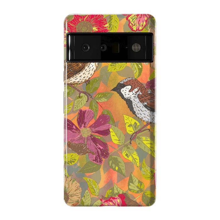 Pixel 6 Pro StrongFit Sparrow and Wild Rose by Lotti Brown