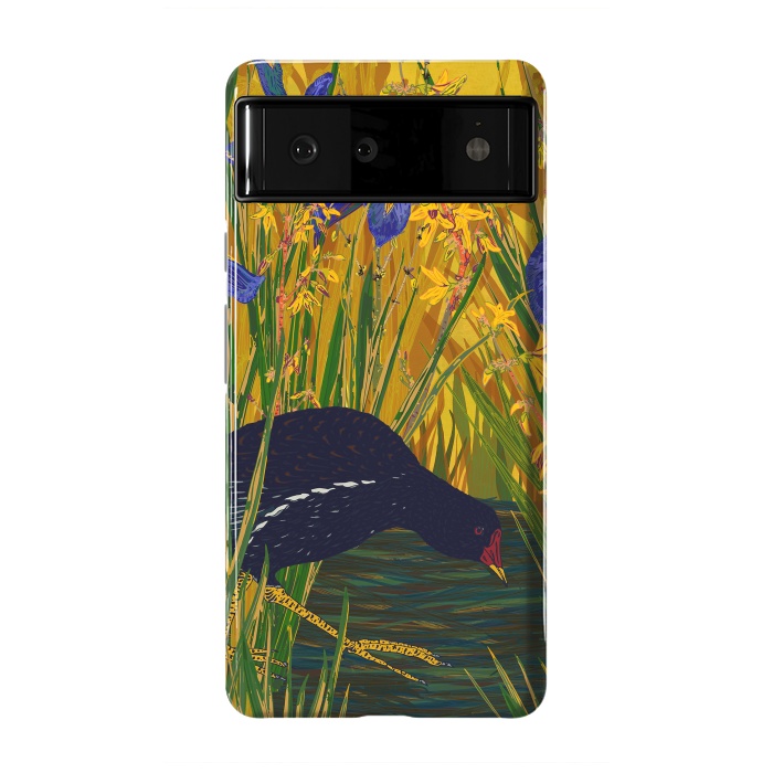 Pixel 6 StrongFit Moorhen and Iris by Lotti Brown