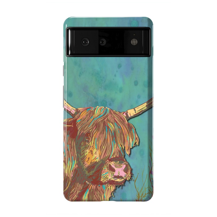 Pixel 6 StrongFit Highland Cow by Lotti Brown