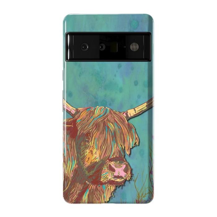 Pixel 6 Pro StrongFit Highland Cow by Lotti Brown