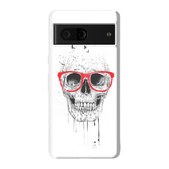 Pixel 7 StrongFit Skull with red glasses by Balazs Solti