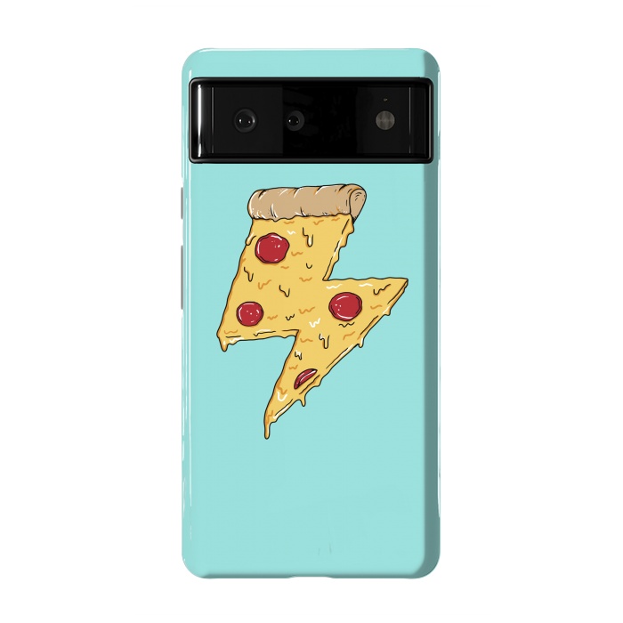 Pixel 6 StrongFit Pizza power green by Coffee Man