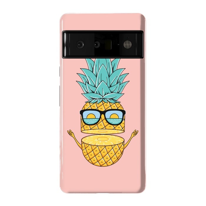 Pixel 6 Pro StrongFit Pineapple Sunglasses Pink by Coffee Man