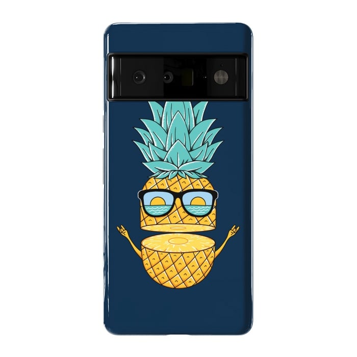 Pixel 6 Pro StrongFit Pineapple Sunglasses Blue by Coffee Man