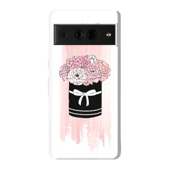 Pixel 7 Pro StrongFit Flower Box with pink Peonies by Martina