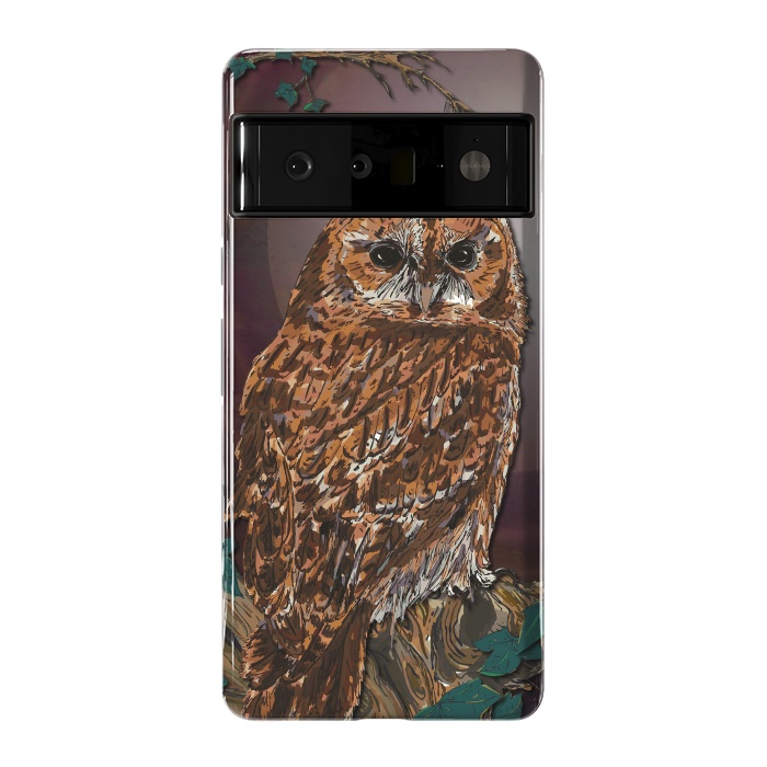 Pixel 6 Pro StrongFit Tawny Owl - Mistress of the Night by Lotti Brown