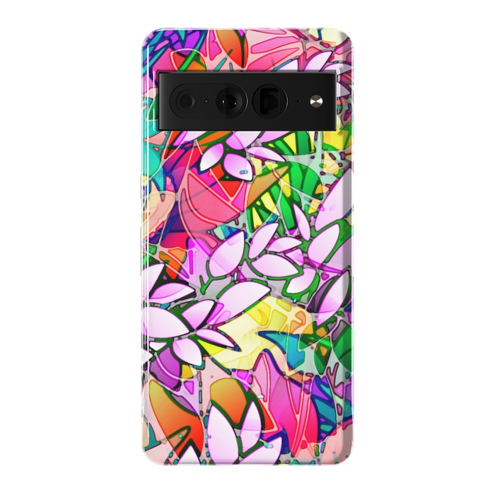 Pixel 7 Pro StrongFit Grunge Art Floral Abstract G130  by Medusa GraphicArt