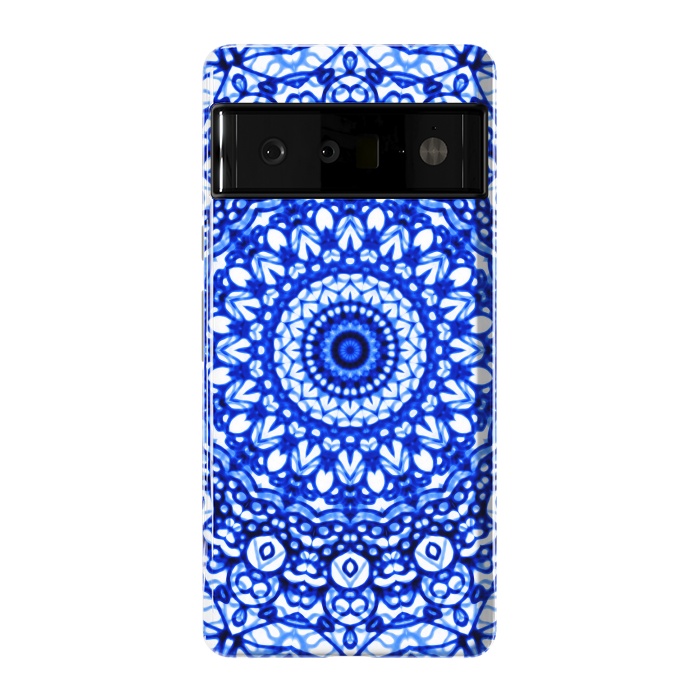 Pixel 6 Pro StrongFit Blue Mandala Mehndi Style G403  by Medusa GraphicArt