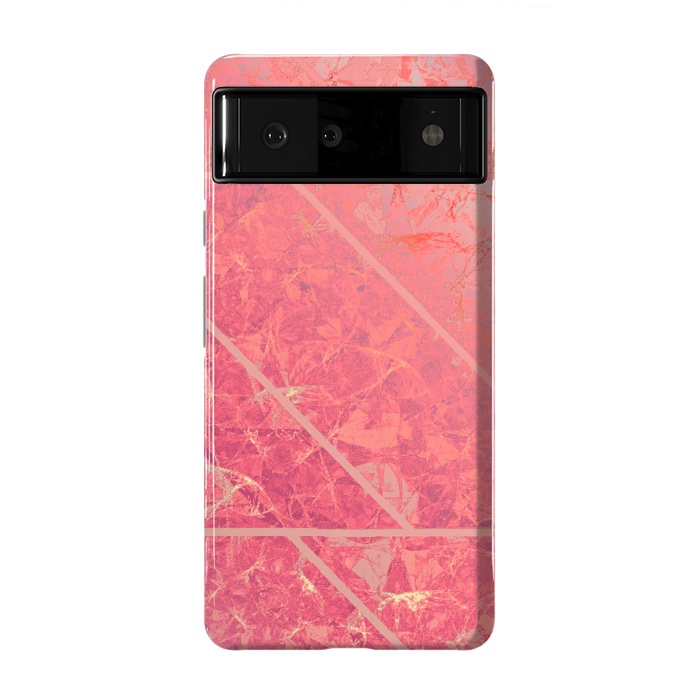 Pixel 6 StrongFit Pink Marble Texture G281 by Medusa GraphicArt