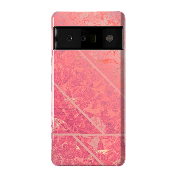 Pixel 6 Pro StrongFit Pink Marble Texture G281 by Medusa GraphicArt