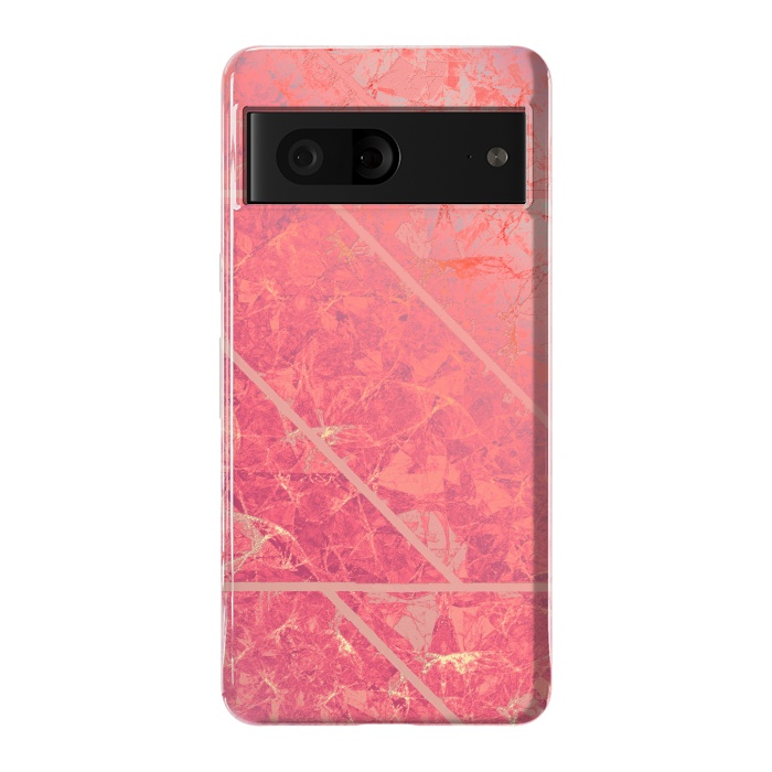 Pixel 7 StrongFit Pink Marble Texture G281 by Medusa GraphicArt