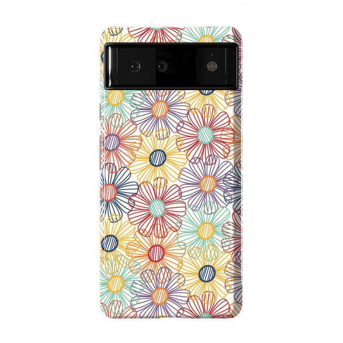 Pixel 6 StrongFit RAINBOW FLORAL by TracyLucy Designs