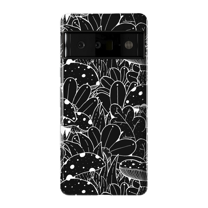 Pixel 6 Pro StrongFit Black and white autumn pattern by Steve Wade (Swade)