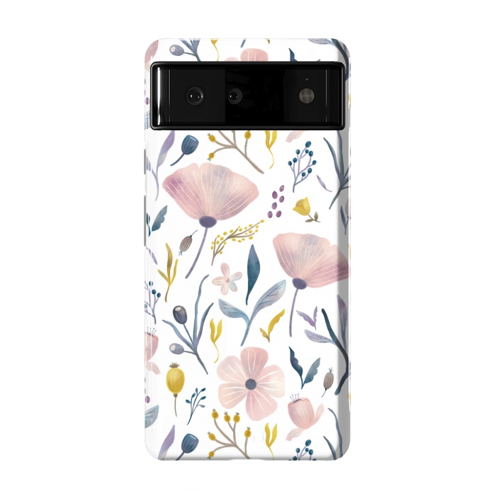 Pixel 6 StrongFit Delicate Pastel Floral by Noonday Design