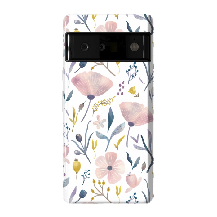 Pixel 6 Pro StrongFit Delicate Pastel Floral by Noonday Design