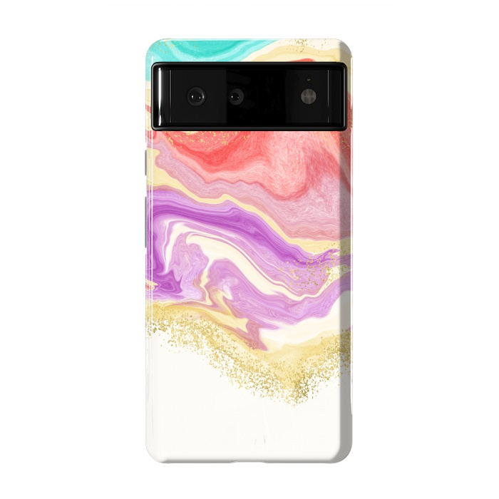 Pixel 6 StrongFit Colorful Marble by Noonday Design