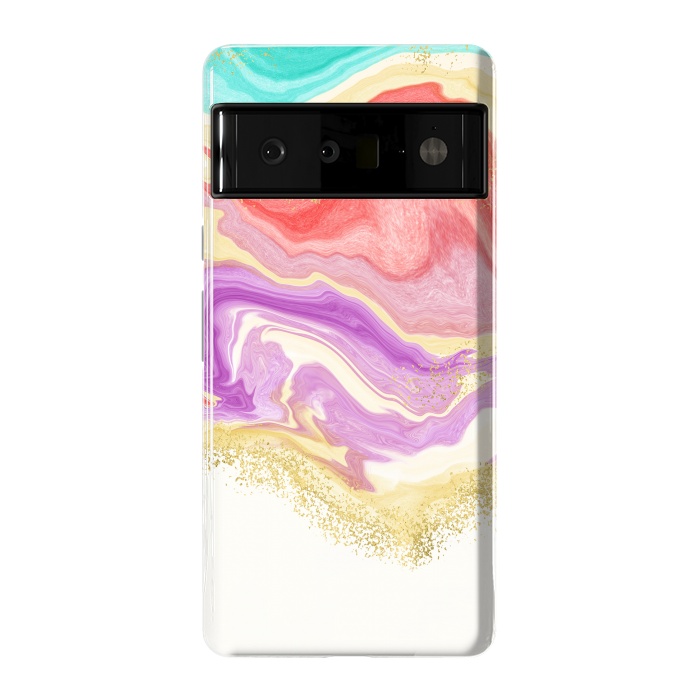 Pixel 6 Pro StrongFit Colorful Marble by Noonday Design