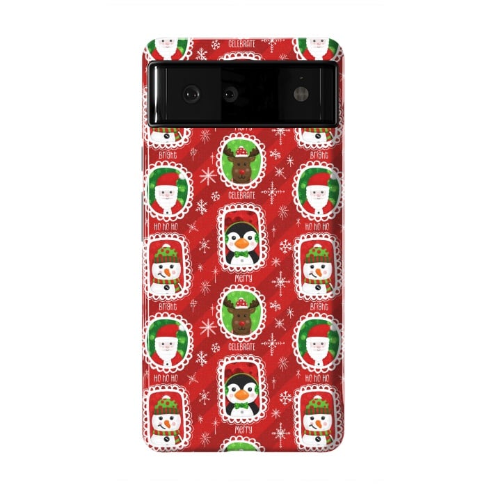 Pixel 6 StrongFit Santa and Friends by Noonday Design