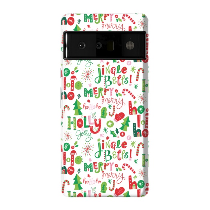 Pixel 6 Pro StrongFit Festive Christmas Lettering by Noonday Design