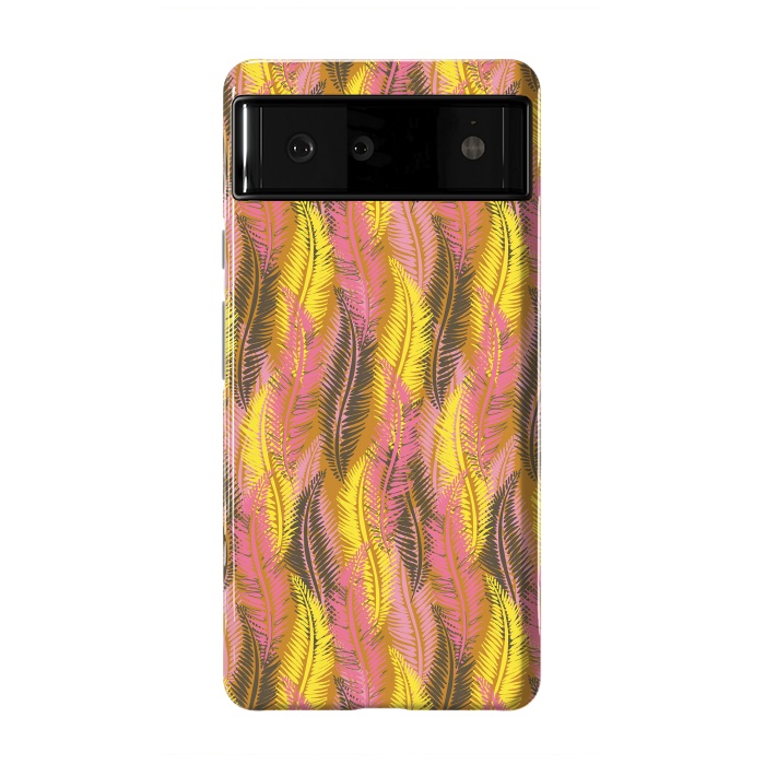 Pixel 6 StrongFit Feather Stripe in Pink and Yellow by Lotti Brown